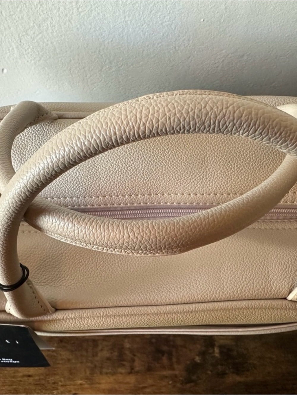 Bugatti Beige Duffle Bag Weekender with Crossbody Strap Vegan Leather NWT - Picture 8 of 8